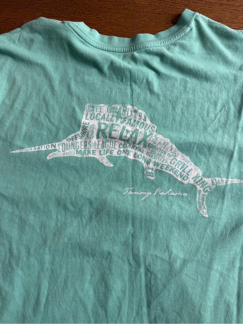 Tommy Bahama Mint Green 'RELAX' Logo Tee